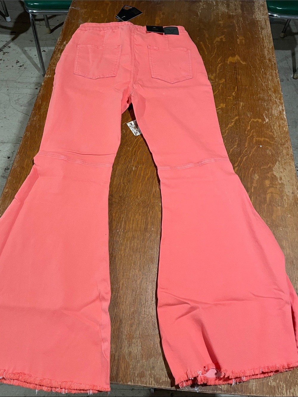 Lucky & Blessed Coral High-Rise Flare Pants plus size - Picture 5 of 8